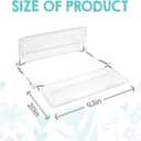 Regalo Safety Double-Sided Swing Down Bed Rail Guard (2-Pack), Toddler Bed Rail for Twin to Queen Beds, Extra Long 43, Reinforced Anchor System, Easy Install, White