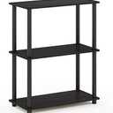 Furinno Turn-N-Tube Display Rack, 3-Tier Single, Espresso/Black