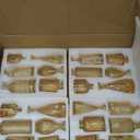Gold Amber Glass Bud Vases Set of 12, Small Vases for Flowers, Champagne Mini Vintage Vases for Centerpieces,Bud Vase in Bulk for Wedding Decor,Single Flowers,Office and Home Table Flower Dcor