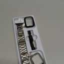 Stainless Steel Band and Case Compatible With Apple Watch Iwatch Ultra Series 11 10 9 8 7 6 5 4 3 2 1 SE 49mm 45mm 46mm 44mm 42mm 41mm 40mm 38mm,Men Women Classic Classy Metal Business (Black&Silver)