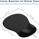 ErgoComfort Gel Wrist Rest Mouse Pad-Ergonomic Office Mousepad with Wrist Support-Non-Slip, Design Desk Accessories Mat for Home&Game Decor (08Black Marble)