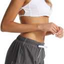 unitop Womens Bathing Boardshorts Swim Shorts Quick Dry with Lining (Large, Gray(side Velcro Pocket))