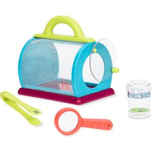 B. toys Bug Bungalow Insect Catching Kit with Mesh Case, Magnifying Container, Tweezers & Magnifier Educational Outdoor Toys for Toddlers Nature Exploration Set for 3+ Years