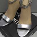 Naturalizer womens Vera Heeled Sandals (5, Silver Leather)