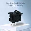 JD 2pcs Power Switch 6A 125V/250V AC Boat Rocker Switch ON/Off Switch 2Pins Toggle Switch with UL Certificate