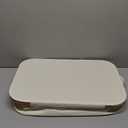 LONBET Laundry Basket with Lid, Made from Breathable Fabric | Aesthetic Clothes Hampers for Laundry with Side Handles & Sturdy Bamboo Frame (40 Gallons - Double, Beige)