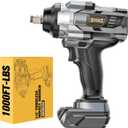 DIYtoolifz Cordless Impact Wrench 1/2 inch Compatible with DeWalt 20v Battery, 1000Ft-lbs(1360N.m) High Torque Impact Driver with 4-Modes, LED Light, Electric Impact Gun for Car/Truck/Mower(Bare Tool)