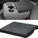 ISSYAUTO Center Console Cover Compatible with 2011-2016 Ford F250 F350 F450, 2011-2014 F150 with Jump Seat Console Leather Armrest Cover Center Console Cushion, Black (Jump Seat Only)