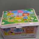 Dollhouse with 4-Story 11 Rooms, Dream Gift Princess Doll House Playset with Furniture, Blue Toddler House with Pool Slide for 3 4 5 6 7 8 9 10 Year Old Girls Kids