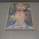 Girl Room Wall Art Prints The Girl In The Sea And Fish Poster Canvas Art Wall Decor Picture For Bedroom Office Dorm Bathroom Wall Decor Aesthetic Home Artwork 12"  16" With Framed (MK04.)