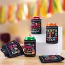 Mexican Party Can Cooler Sleeve - 12 Pcs Mexican Fiesta Decorations 12 oz Soda Beer Beverages Cans Sleeves Covers for Cinco De Mayo Party Supplies, Taco Twosday Birthday Theme Favor Decor