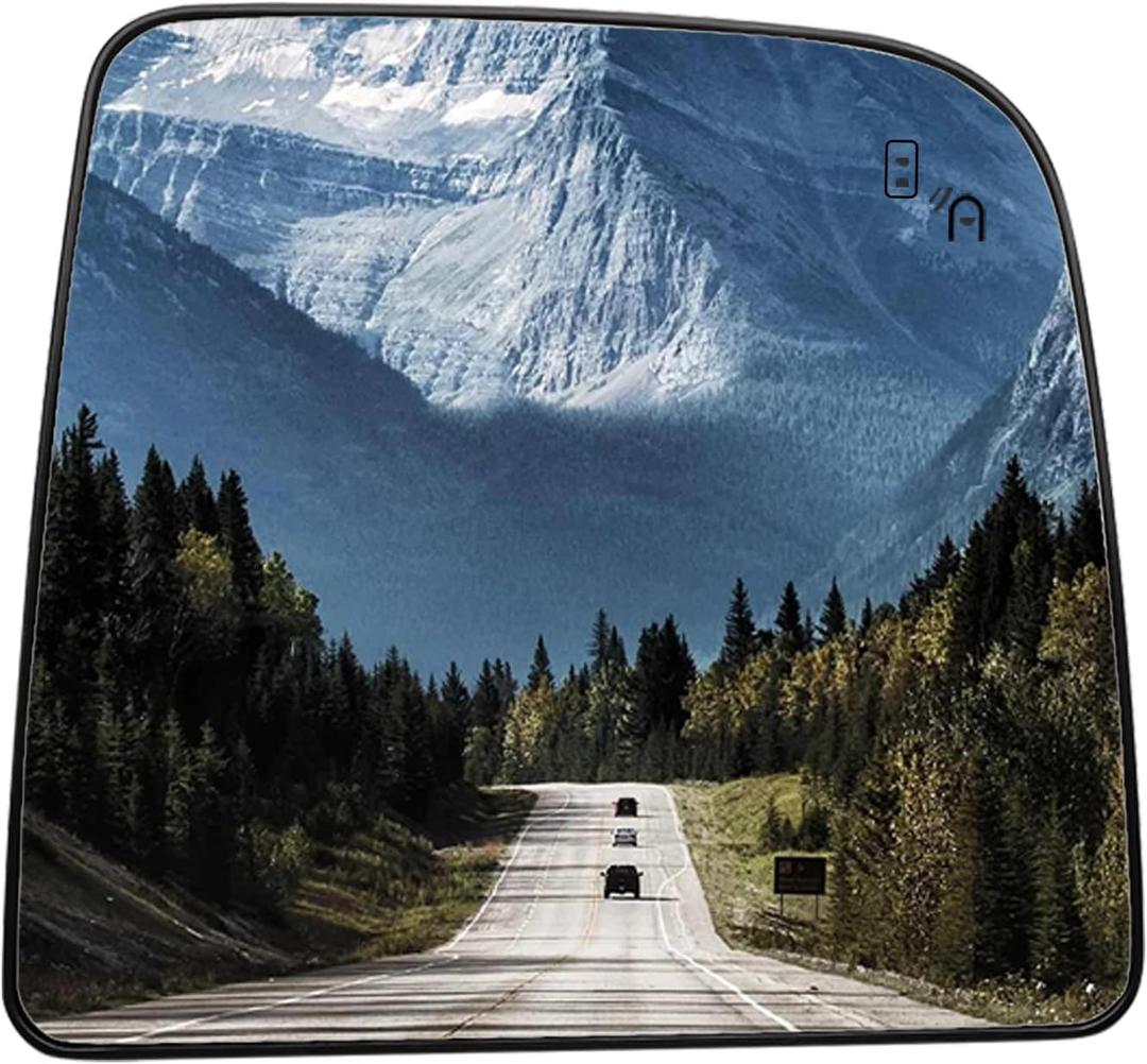 Passenger Side Mirror Replacement for Nissan Titan 2016 2017 2018 2019 - Right Side Mirror Glass, Rear View Mirrors Glass with Power Heated & Blind Spot