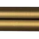 Antique Gold Curtain Rods for Windows 18 to 88 Inch, Adjustable Length 1 Inch Diameter Brass Curtain Rods with Aluminium Finials, Warm Gold
