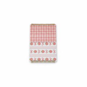 2 Pcs Pink Strawberry Bow Spiral Notebook, Cute Preppy Spiral Journal Notebook for Women Friend Girls, 160 Pages Trendy Hardcover Journaling Notebooks for Home Office Writing Aesthetic Notebooks, Pink