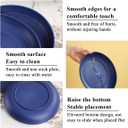 Berglander EUR Blue Plastic Plates Set of 12 Pieces 9", Reusable and Sturdy Unbreakable Dinner Plates, Salad Plates, Pasta Bowls, Dishes for Home, Kid, Light Weight Easy Carry for Picnic, Camping (8. EUR Color)