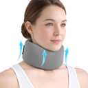 Neck Brace - Memory Foam Neck Brace for Neck Pain and Support, Adjustable Cervical Collar Keep Vertebrae Stable, Relief of Cervical Spine Pressure, Ideal for Travel, Workers & Neck Injury Recovery