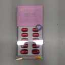 BTArtbox Press On Nails Red - Cat Eye Press On Nails Square for Gifts,Cherry Short Stick On Nails with Glue, Glossy Reusable Nail Tips in 15 Sizes - 30 Soft Gel Fake Nails Kit, Hot Love