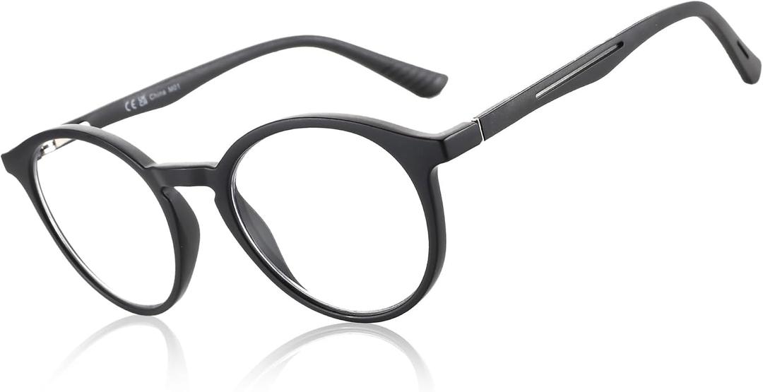 BLUEMOKY Reading Glasses for Men and Women: Blue Light Round Classic Eyeglasses - Computer Readers Glasses