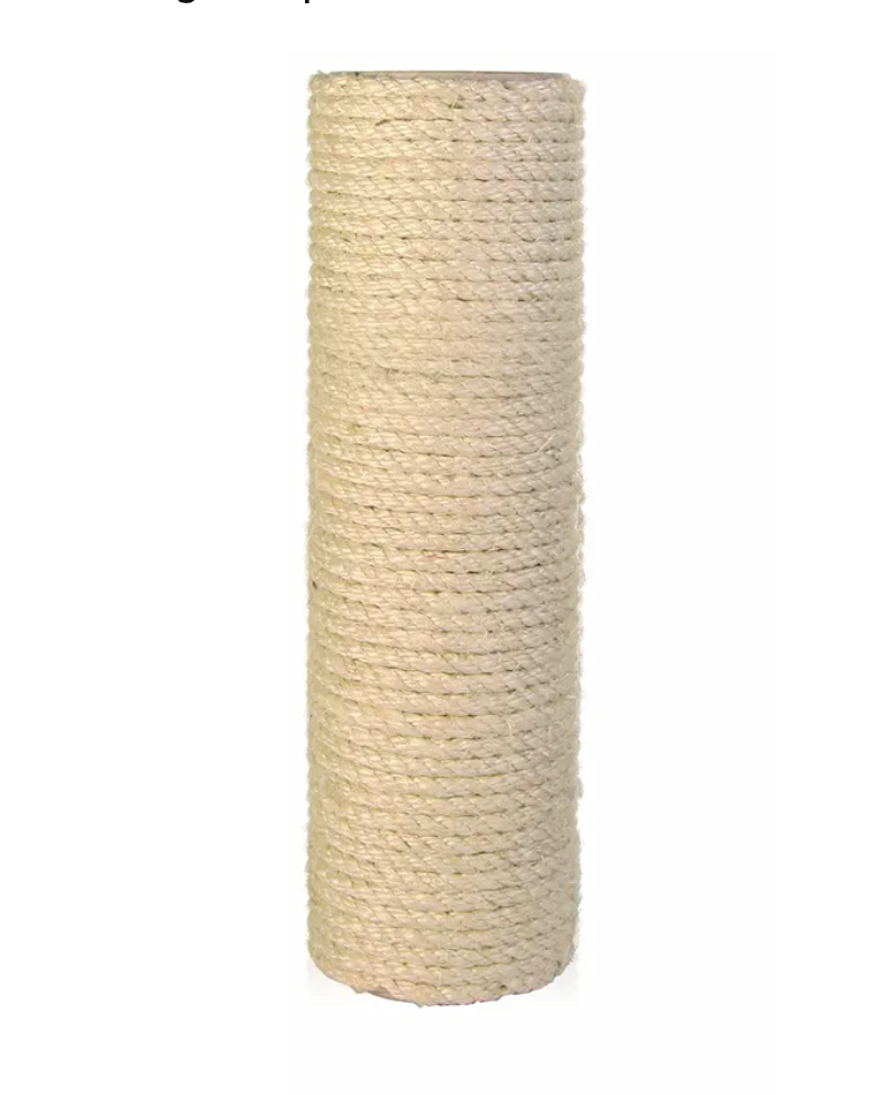 TRIXIE Replacement Sisal Post for Scratching Posts, Cat Trees and Cat Towers, 3.5 in x 11.8 in (9 x 30 cm)