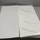 22pcs Thick Marble Peel and Stick Waterproof Wall Panels,Heat-Resistant Backsplash Tile, 23.6"x11.8" PVC Foam Wall Sticker for Kitchen,Living Rooms,TV Walls,White Gray (Not Real Tile 42.6Sq. Ft.), 23.6" x 11.8" x 4MM x 22Pack