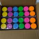 Big Bubble Bottle 24 Pack - 4oz Blow Bubbles Solution Novelty Summer Toy - Activity Party Favor Assorted Colors Set