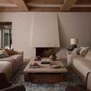 Loloi Amber Lewis Josie Collection JOS-01 Ocean/Natural 2'-6" x 12'-0", .13" Pile Height, Low Profile, Machine Washable, Runner Rug