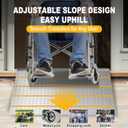 Shed Ramps, 27.6" x 37.4" Threshold Ramps for Doorways Home Steps, 800 Lbs Capacity Anti-Slip Portable Ramps for Garages, Barns, Metal Motorcycle Ramp for Wheelchairs, ATV, Lawnmower, Golf Cart