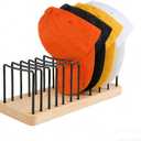 Hat Organizer for Baseball Caps, Wooden Hat Holder for 10 Baseball Caps - Space-Saving Storage Display Racks Stand, Quick Organizer of the Bedroom, Dressing Table, Closet (Original Color)