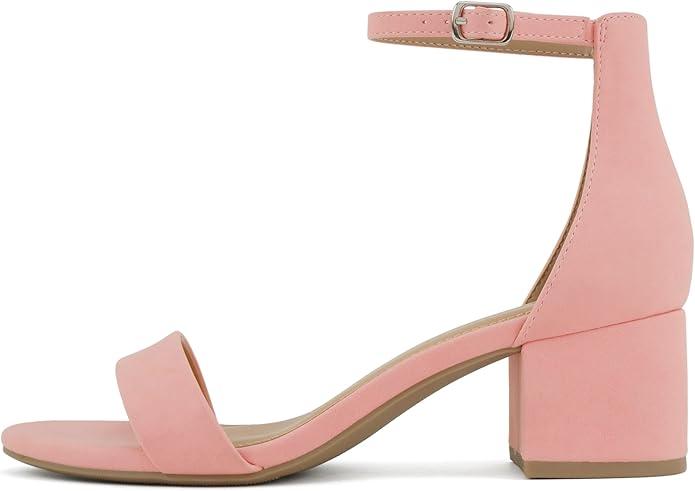 City Classified Women's Block Open Toe Ankle Strap Heeled Sandals
7.5