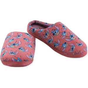 Disney Women Lilo & Stitch - Slide On Scuff Slippers (Large, Pink)