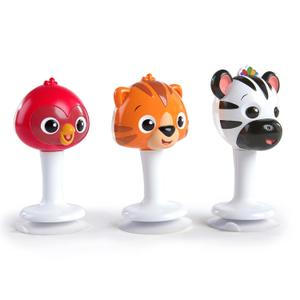 Baby Einstein Rattle & Jingle Trio High Chair Suction Toys Take-Along Musical RattleSet Age 6 Months +, Multicolor, 3 Count