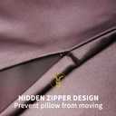 ZIMASILK 100% Pure Mulberry Silk Pillowcase for Hair and Skin Health,Soft and Smooth,Both Sides Premium Grade 6A Silk,600 Thread Count,with Hidden Zipper,1pc (King 20''x36'',Dark Mauve)