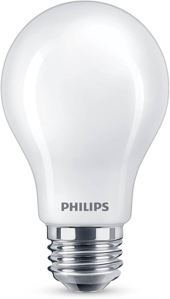 PHILIPS LED 60W A19 2-Pack Ultra Definition Daylight (5000K) 800 Lumen (8W = 60W) Dimmable Frosted Flicker-Free Light Bulbs