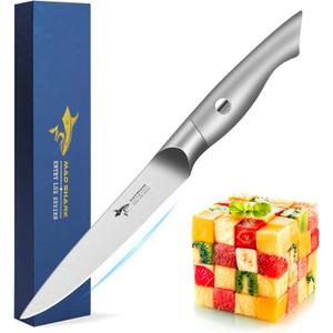 MAD SHARK Paring Knife 5 inch Paring Knives, Small Kitchen Knife, German Stainless Steel Vegetable Knife, Ergonomic Handle Design, Unique Gift for Men/Women MAD SHARK Paring Knife 5 inch Paring Knives, Small Kitchen Knife, German Stainless Steel Vegetable Knife, Ergonomic Handle Design, Unique Gift for Men/Women
