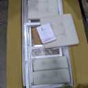 Bar Stools Set of 2, 27" Counter Height BarStools with Back and Footrest, Upholstered PU Leather Seats, Easy Assembly Bar Chairs for Kitchen Island, Dining Room, White Metal Frame, Cream-Colored