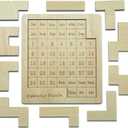 Calendar Puzzle - Daily Calendar Puzzle Wooden,Challenge 365 Days Date and Week, Advent Calendar.Size9.8 x 7.8inch