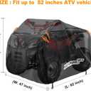 NEVERLAND ATV Cover Waterproof Heavy Duty 300D All Weather Protection Up to 82'' 4 Wheeler Covers Outdoor Storage Compatible with Polaris Sportsman Yamaha Honda Kawasaki KFX with Reflective Strips