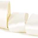 Double Face Satin Ribbon 20 Yards for Party Wedding Home Decoration Handmade Craft (3" Wide, 810 Ivory)