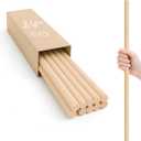 10PCS 3/4 x 36 Inch Birch Dowel Rods – Natural Wooden Sticks for Crafts Unfinished Craft Wood Smooth Round Wood Rods for DIY Projects Home Decor Educational Use