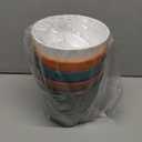 6 Inch Indoor Planter Pots with Drainage Hole and Tray Saucer,Flower Pots for Indoor Outdoor Garden Plants and Flowers, Multicolor, 5 Packs