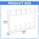 Straw Holder for Cabinet Door,9.6'' Large Acrylic Straws Organizer Storage Dispenser,Kitchen Accessories Container,with 8pcs Double-sided Tape,10 Sheet Note Paper,1pc Brush(Clear)