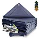 FoundGo Canvas Tarp 20x24ft Heavy Duty Waterresistant Tarps with Grommets, UV Resistant, 22 Mil Tarpaulin,14 oz Durable Cloth Covers for Car, Roof, Boat, Camp, Canopy, Woodpile with Ropes-Blue