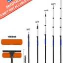 26FT Reach Window Squeegee for Window Cleaning Kit with 5-20 Foot Telescoping Extension Pole, 2 in 1 Window Squeegee, Cobweb Duster, Dust Kit Window Washing Kit for Car, Shower Glass Door