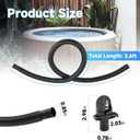 11830 Spa Cover Inflation Hose for Intex - Hot Tub Air Hose & Adapter Fits for Intex Portable Spa Tub 28403E, 28403VM, 28405CA, 28405E, 28407E, 28407VM, 28409E, 28413WL, Replacement Parts