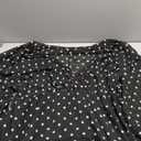 BEAUDRM Women's Plus Size Polka Dots Short Dress Y2k Ruffle V Neck Long Sleeve A Line Dresses with Scarf  XL