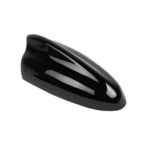 Zpana Car Shark Fin Antenna Cover, Vehicle Top Roof Aerial AM FM Signal Base with Adhesive Tape, Automotive Roof Mount Decorative Antenna Cap Replacement, Universal for Sedan Truck SUV (Black)
