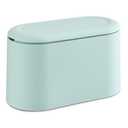SUBEKYU 0.5 Gal Mini Countertop Trash Can with Lid for Desktop, Small Garbage Can for Office, Tiny Wastebasket, Plastic, Light Green
