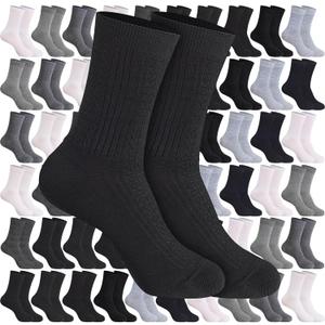 60 Pairs Mens Socks Bulk for Homeless Donation Moisture Wicking Casual Winter Socks in Bulk for Homeless Unisex Adult