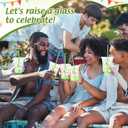 Honeydak 100 Pcs Margs and Matrimony Cups Bulk 12oz Plastic Margarita Bachelorette Party Cups with Lids Straws Cute Martini Pattern Cup Tumbler for Bachelorette Party Wedding Bridal Shower(Classic)