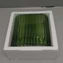 Green Glass Vase 6.7 Inch Ribbed Glass Vase for Flowers Unique Fluted Vase Decorative Modern Vase for Wedding Home Office Dinning Living Room Shelf Table Centerpieces